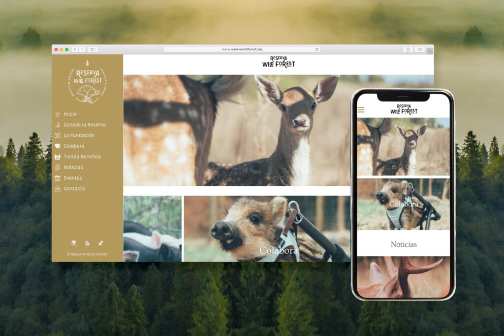 pwa web reserva wild forest